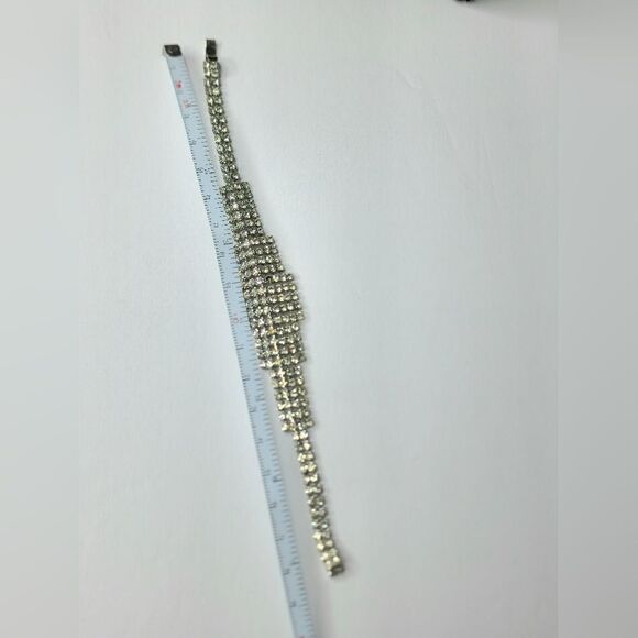 Vintage rhinestone bling statement bracelet - Picture 5 of 7